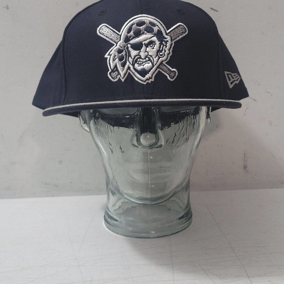 PITTSBURGH PIRATES New Era 59Fifty Jolly Roger Logo Fitted Hat Cap Size 8 2 Tone - Picture 1 of 12